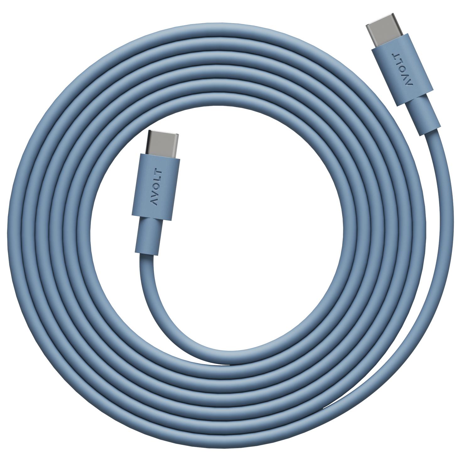 AVOLT 2m USB-C to USB-C Cable - Beige