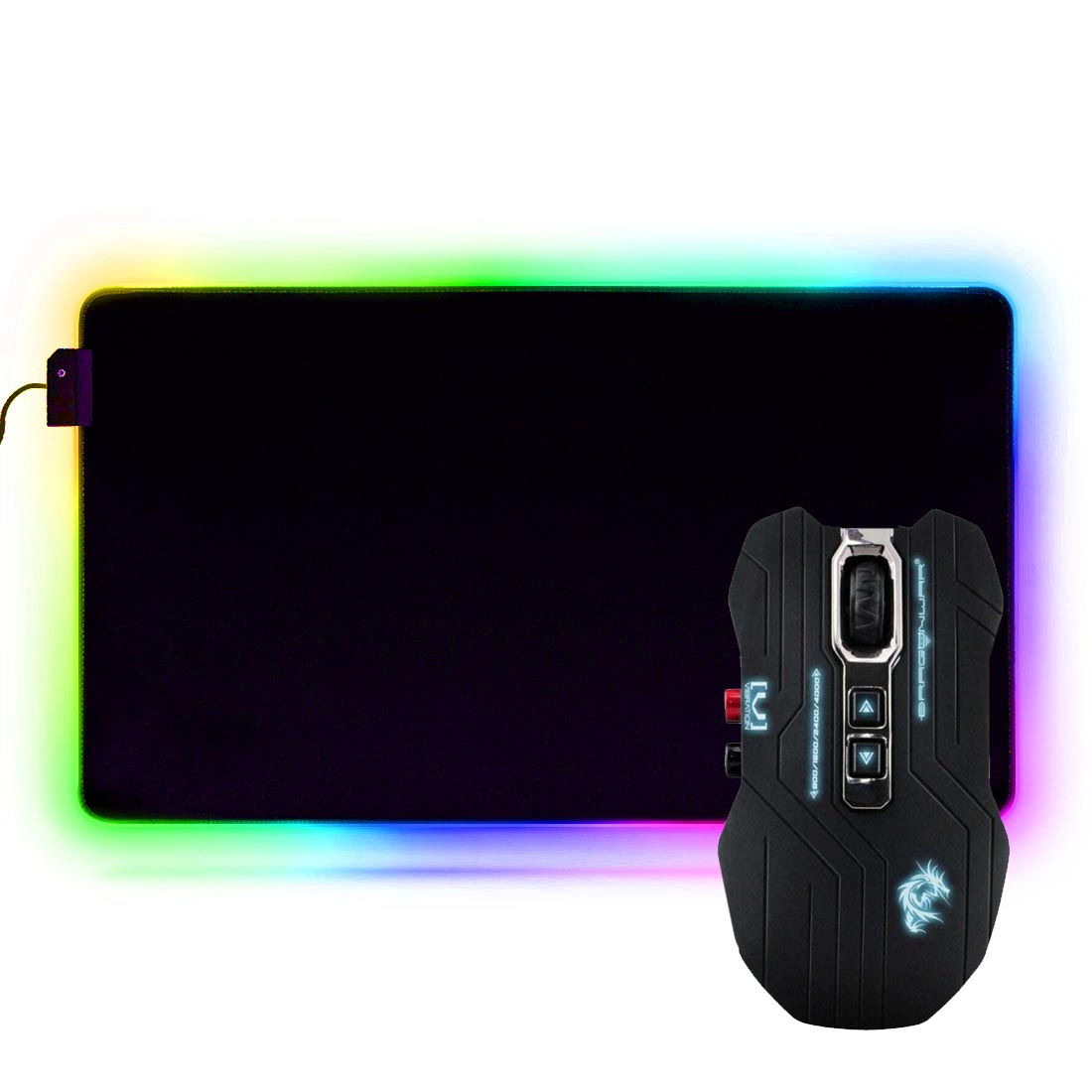 DragonWar Gaia Moba G15 Gaming Mouse and XL RGB Mousepad Kit
