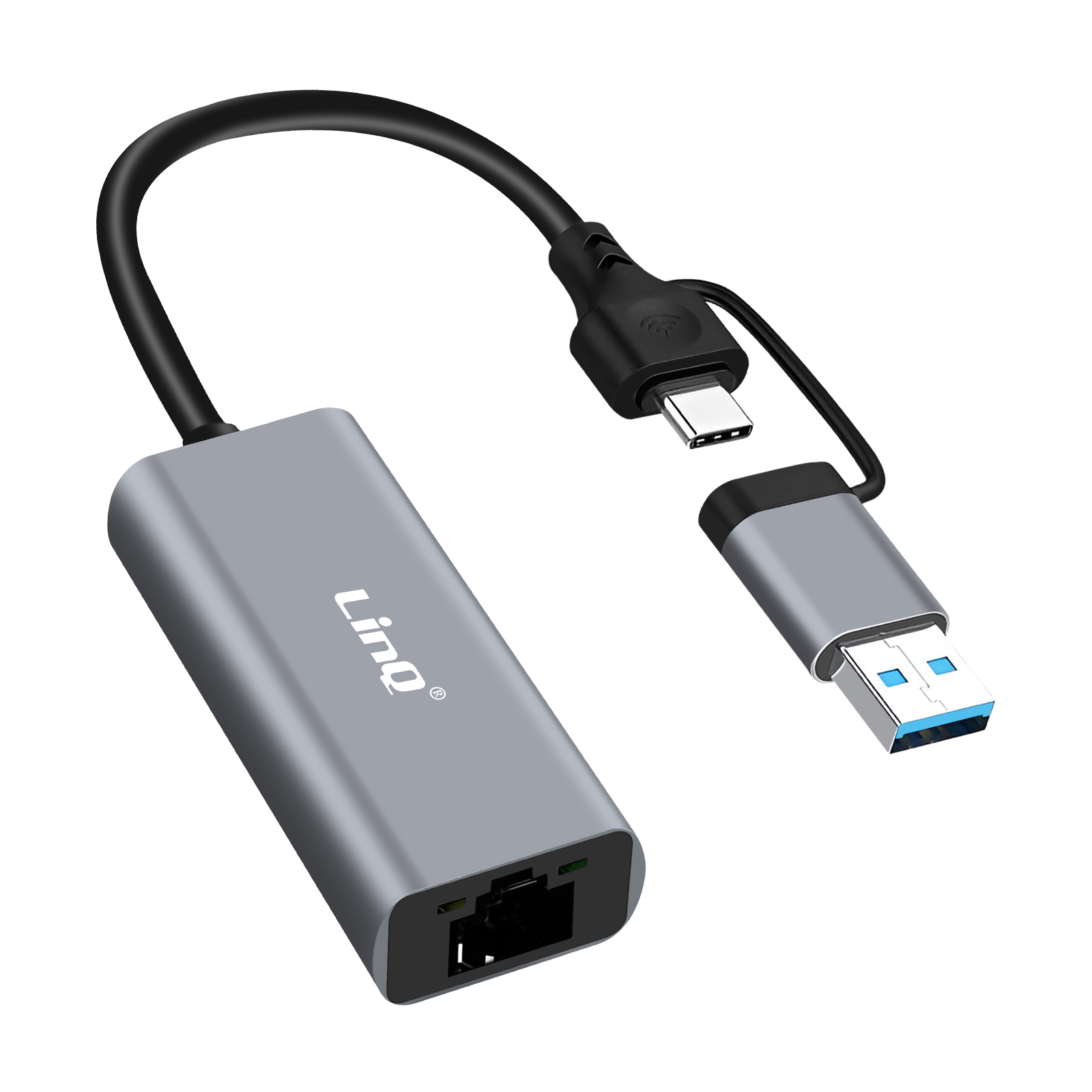 LinQ Ethernet RJ45 to USB-C Adapter 1Gbps