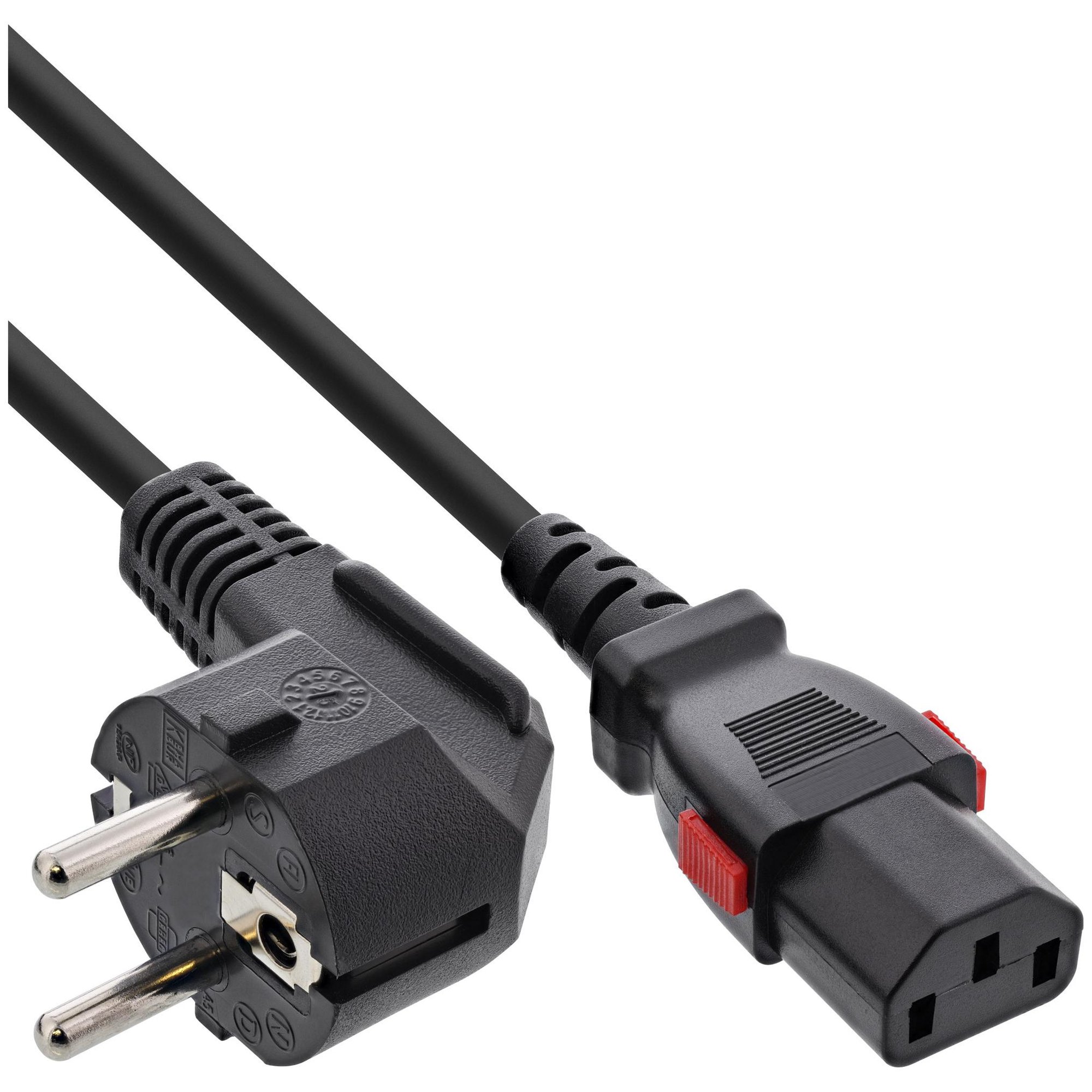 InLine 16952L Electric Cable Black 2m IEC C13 CEE7/7