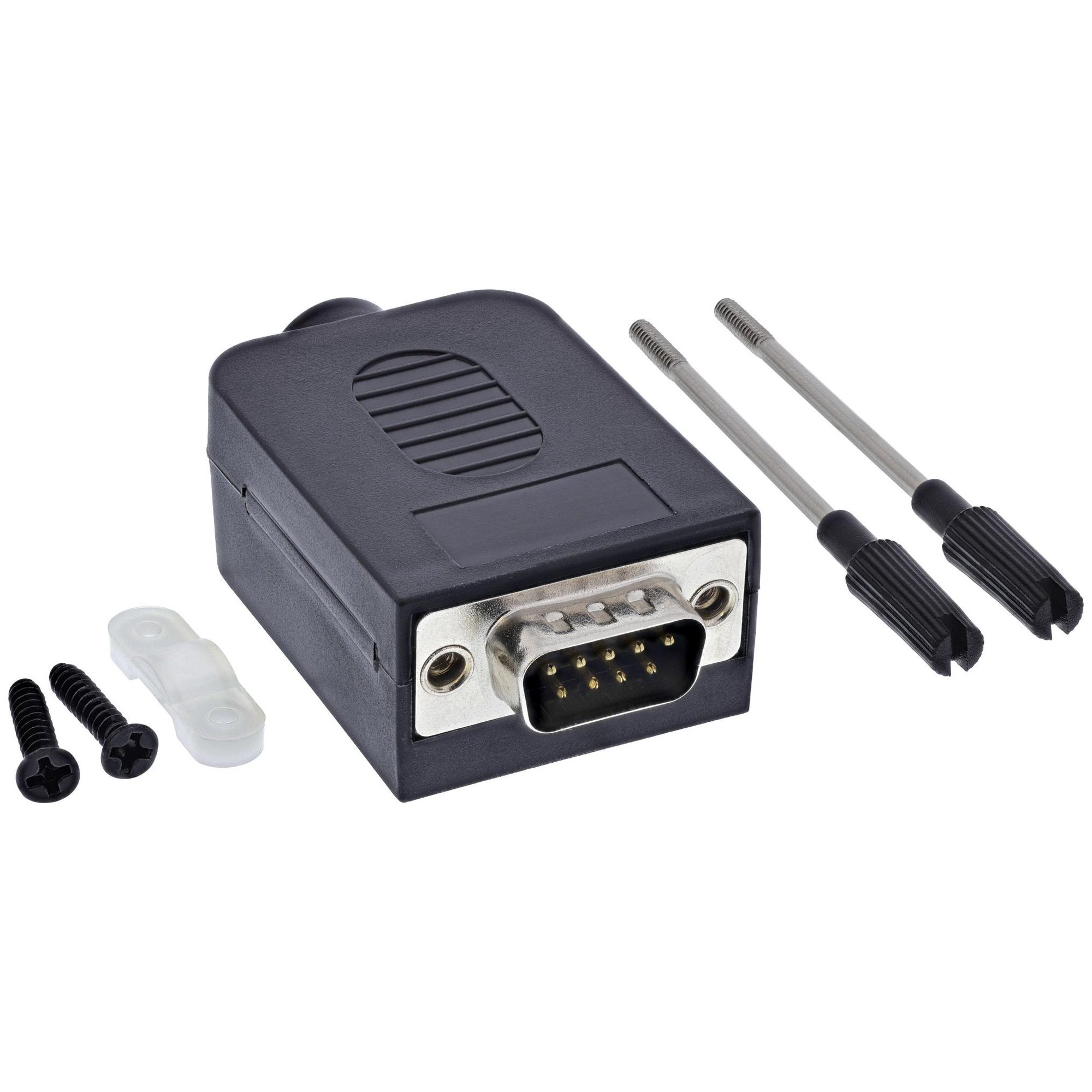 InLine D-Sub 9 Terminal Block Connector, Black