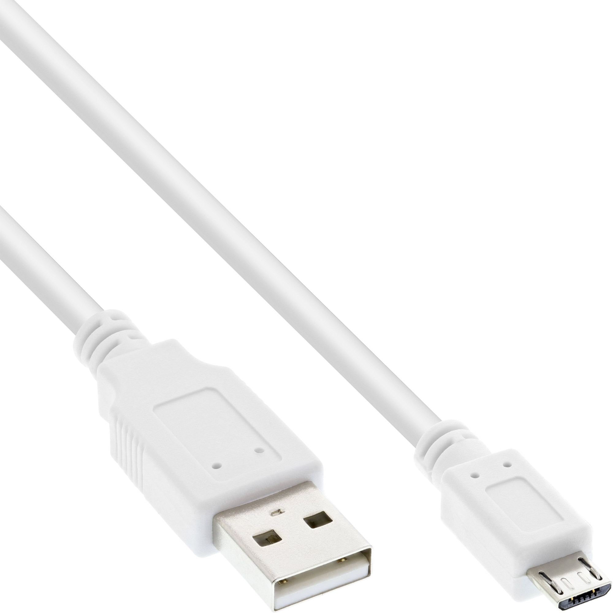 Cable InLine 31720W USB 2.0, 2 m, Blanco