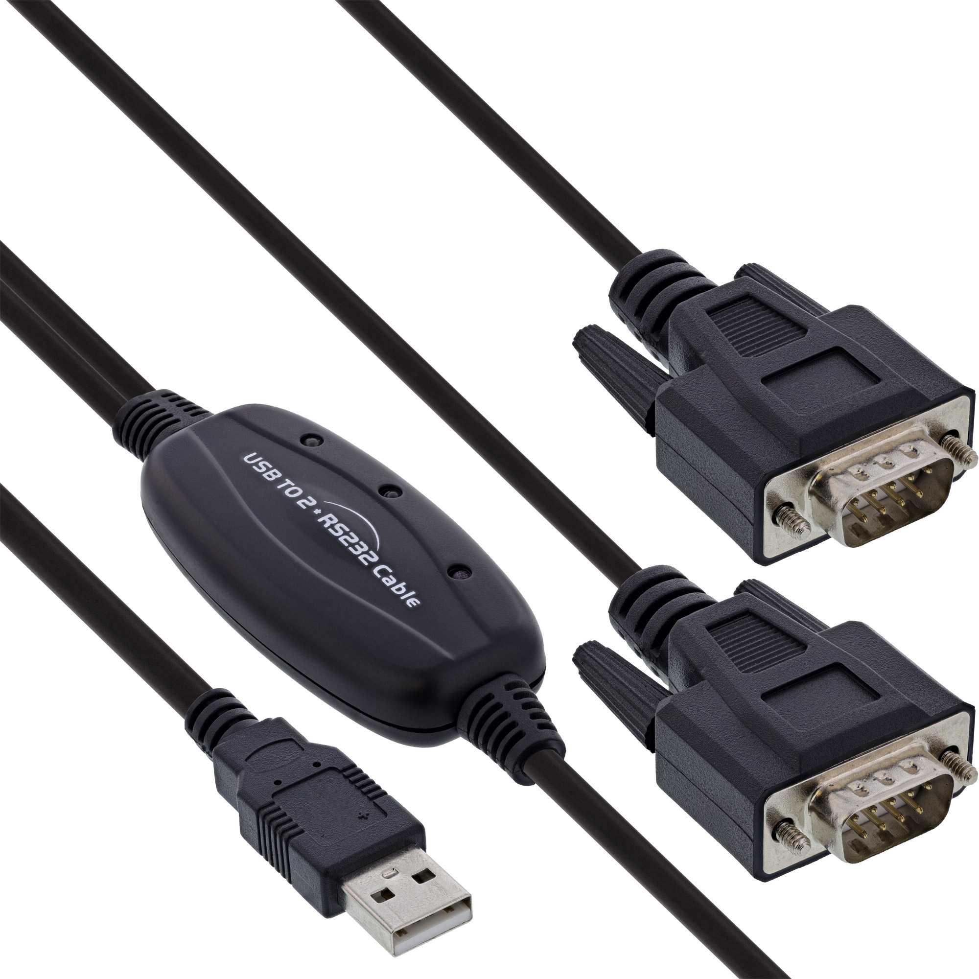 InLine 33305M 9-Pin Sub-D Male to 2 x RS232 9-Pin Sub-D Cable Adapter