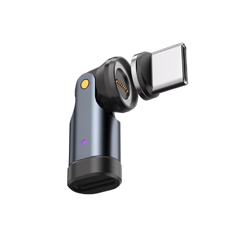 Magnetic Type-C Adapter 9Pin 540° Rotatable 240W + Magnetic Head - Quick Charge & Data Transfer