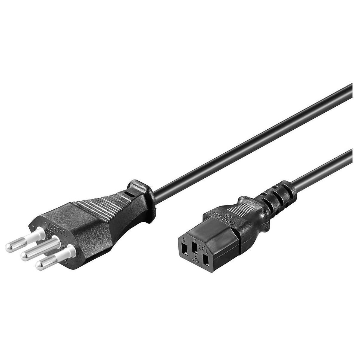 MicroConnect Power Cable, 1.8m, L Plug to C13 Coupler
