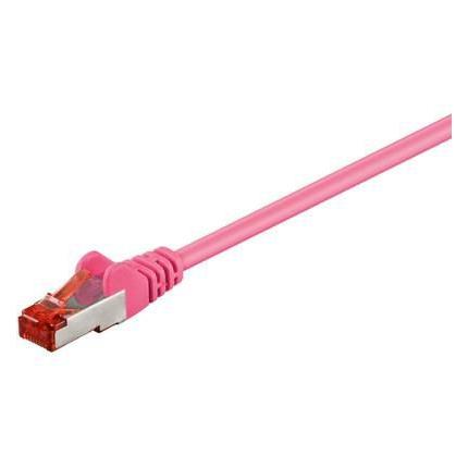 MicroConnect Cat6 S/FTP Cable, 0.5m, Pink