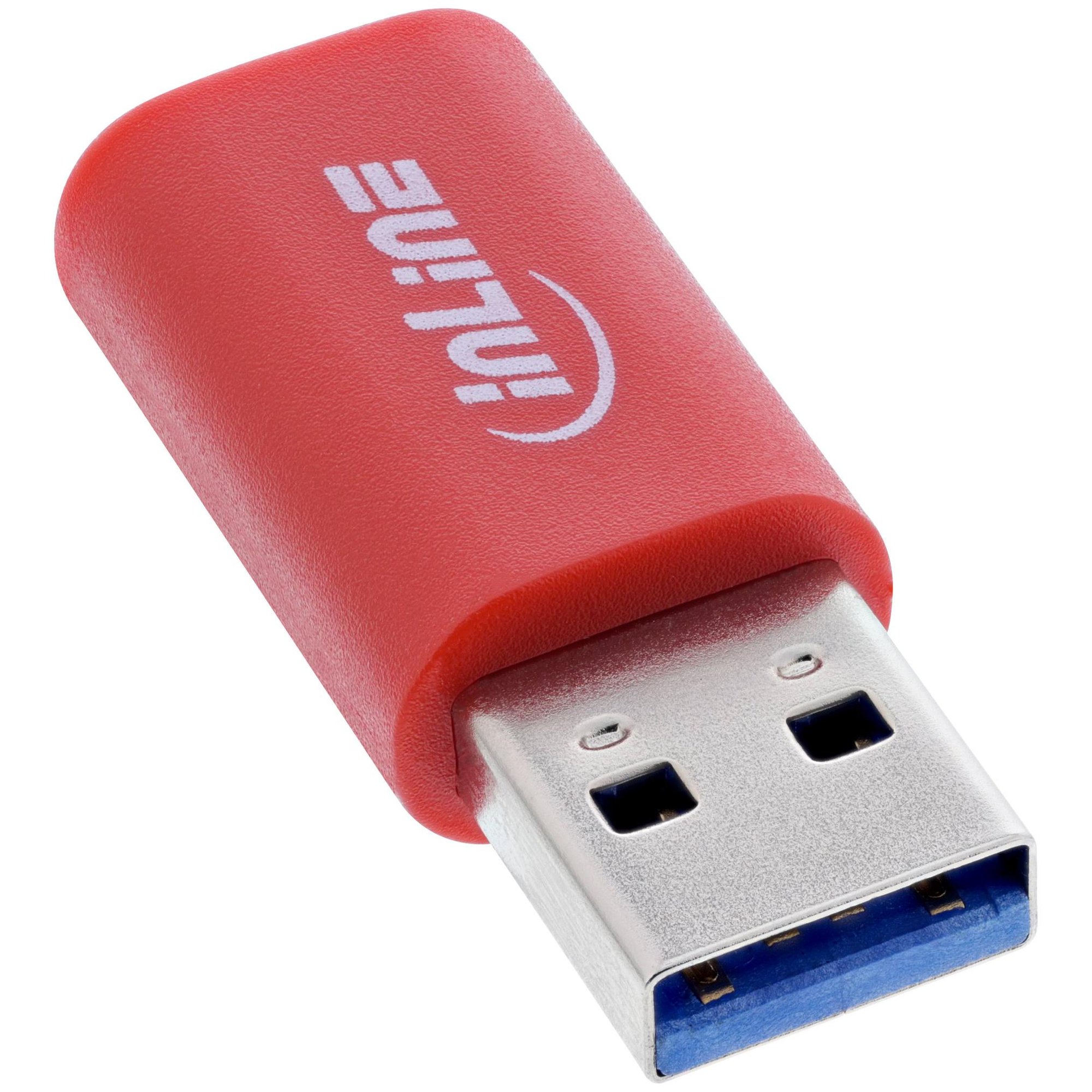 InLine USB-A to USB-C Cable Adapter, Red