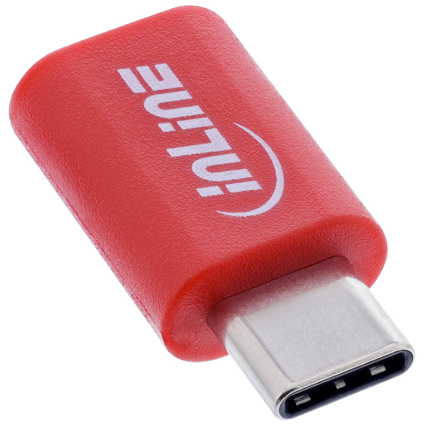 InLine USB-C Cable Adapter - Red