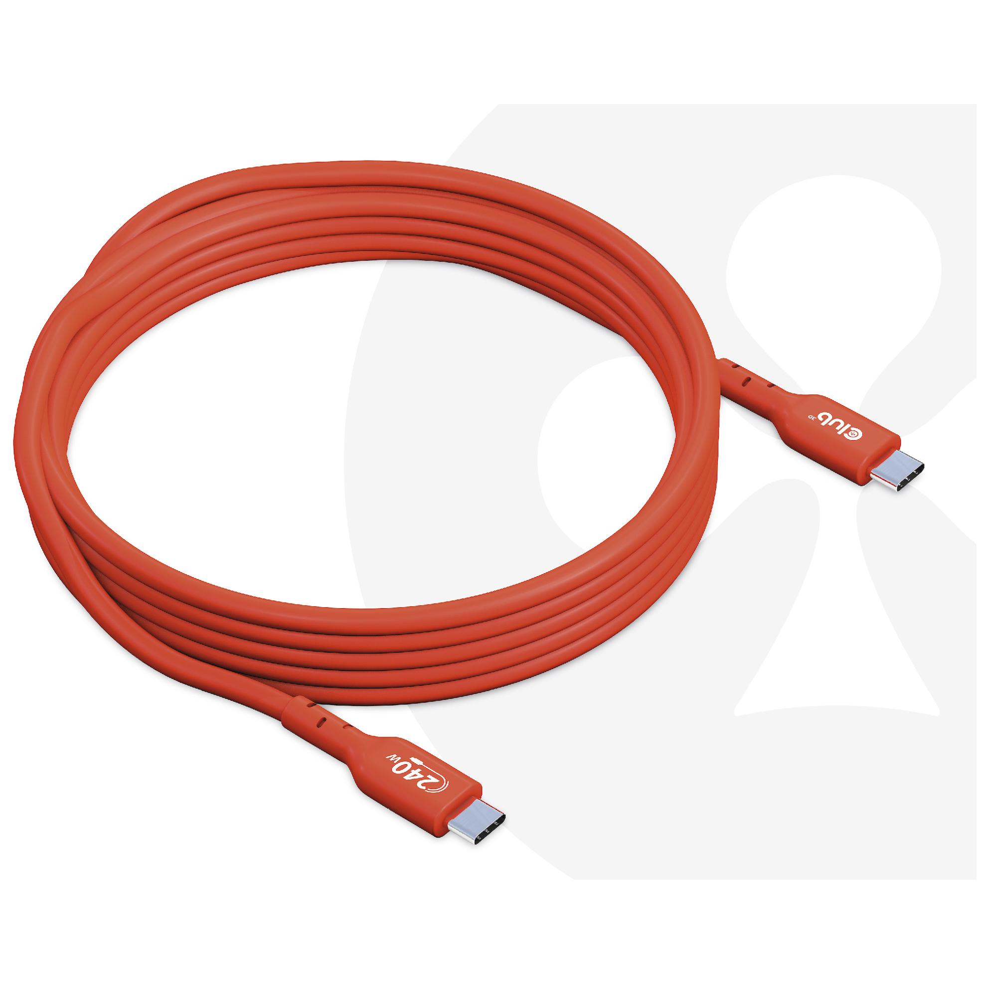 Club 3D USB-C Cable, 3m, Orange