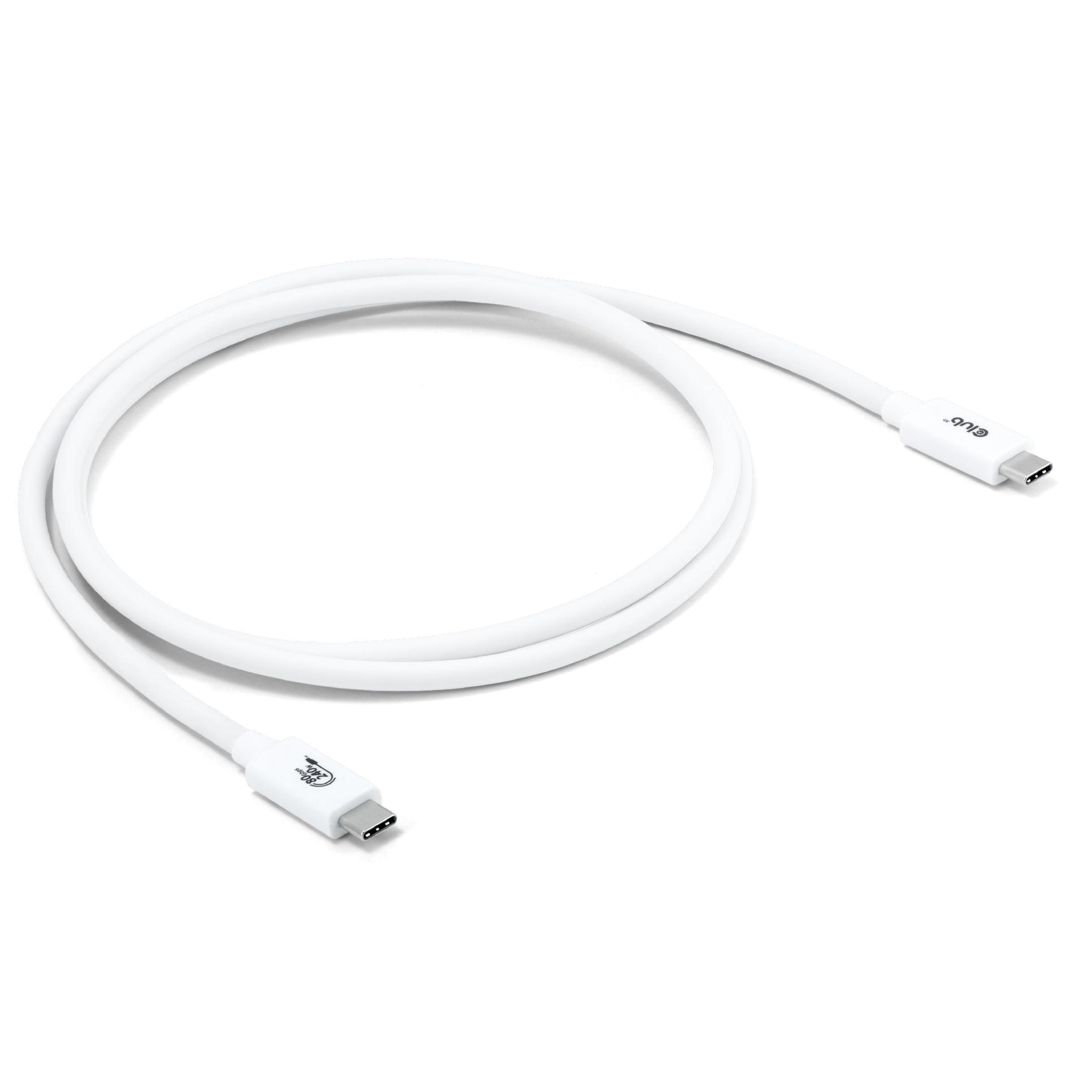 Club 3D USB-C Cable CAC-1572, 1.2m, USB4 Gen 2x2, White