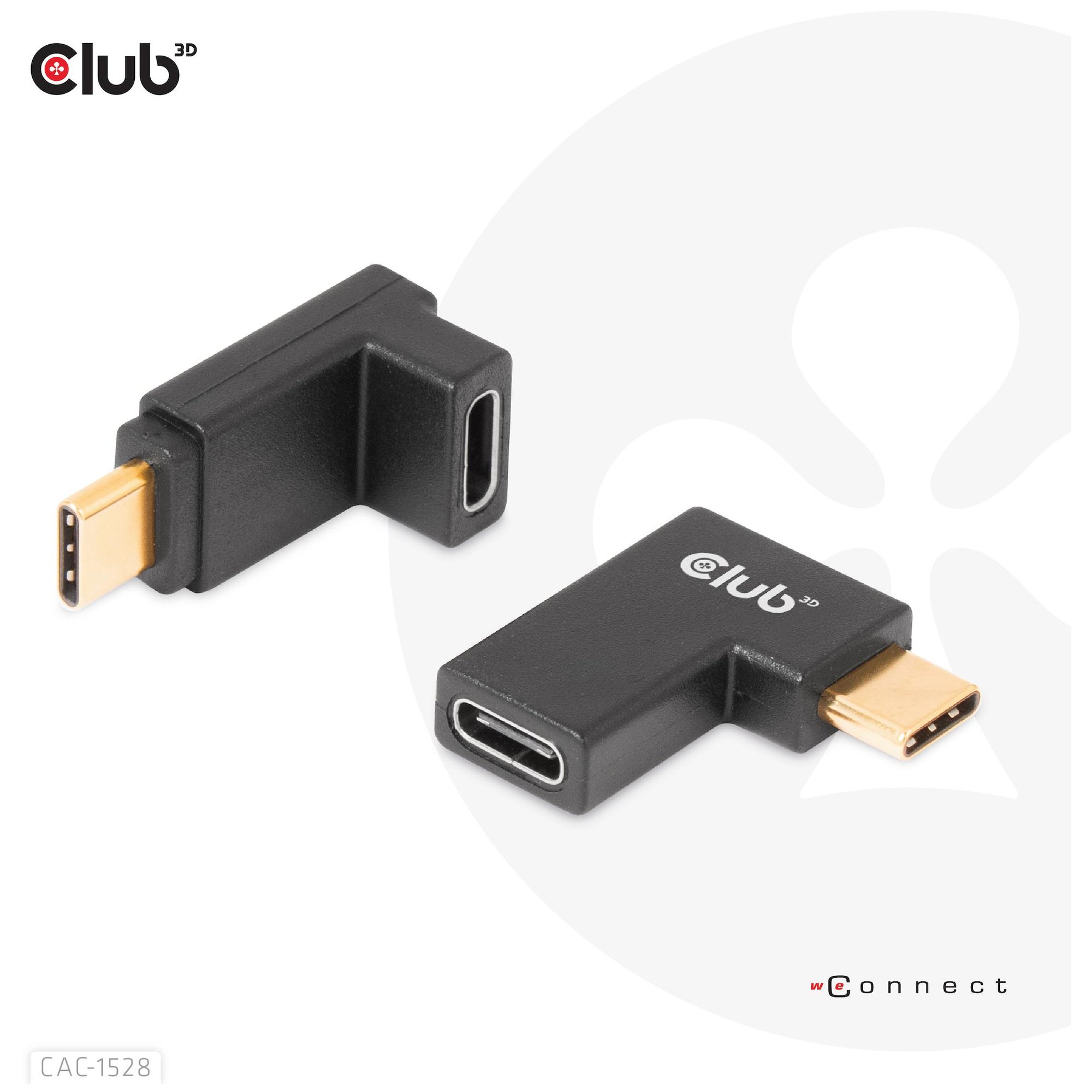 Club 3D USB-C Cable Changer CAC-1528 - Black
