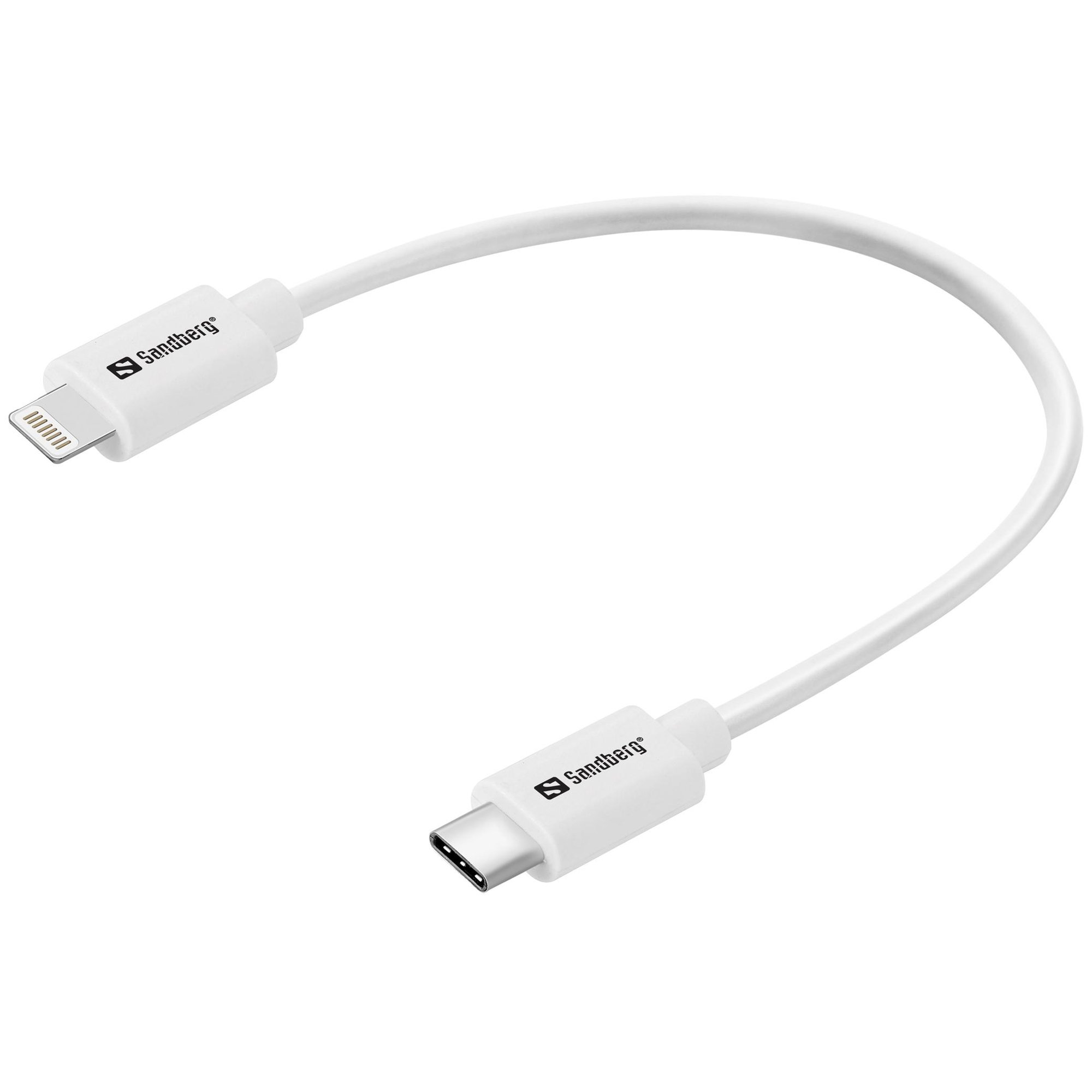 Sandberg Lightning Cable 0.2m White