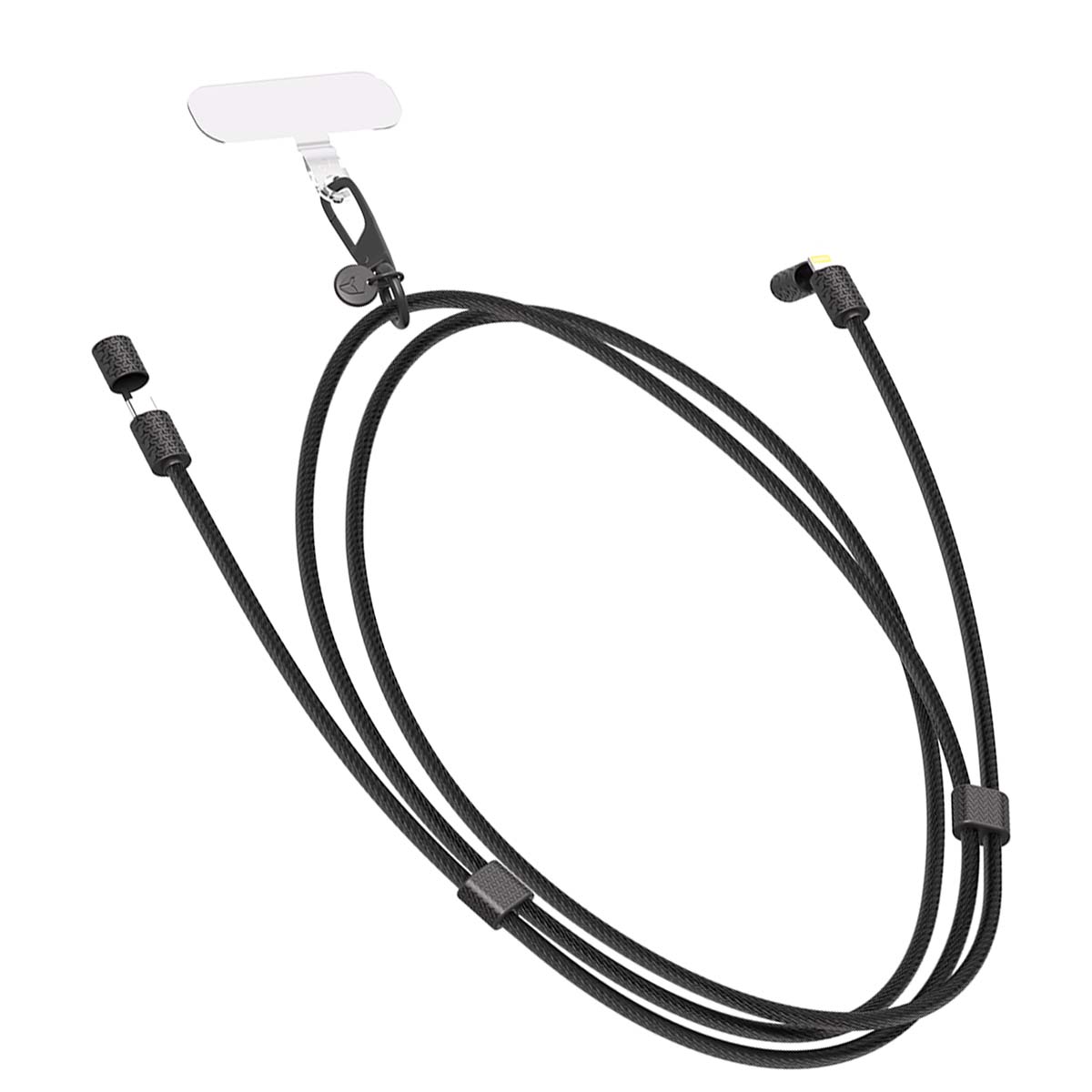 Cable de carga USB-C a Lightning 3A Power Delivery 60W con correa de hombro Force Power Negro