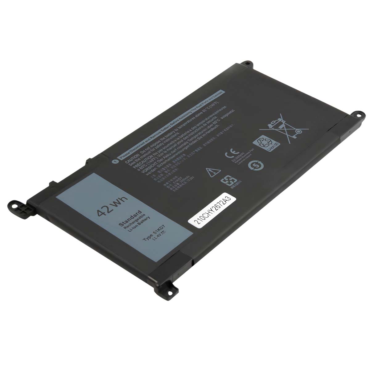 Avizar Dell Chromebook 3180 Battery 11.4V Li-Polymer 3684mAh 42Wh Black