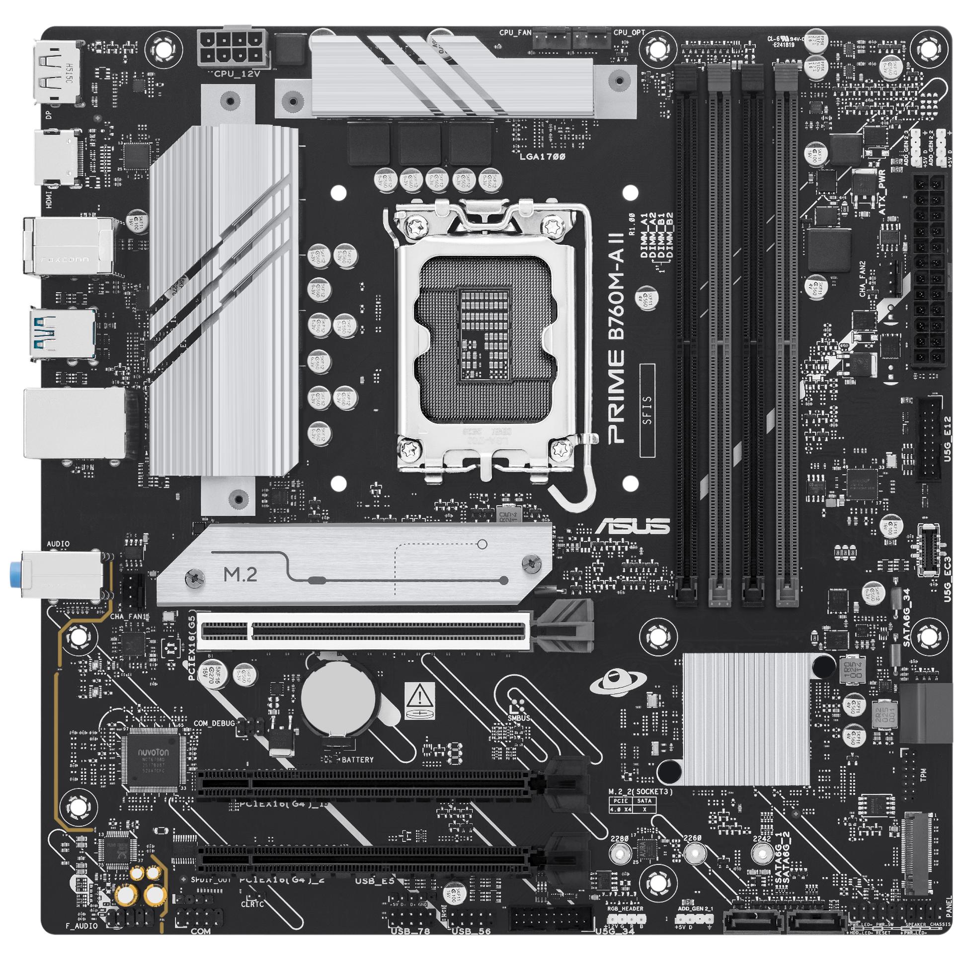 ASUS Prime B760M-A II-CSM LGA 1700 Micro ATX Motherboard