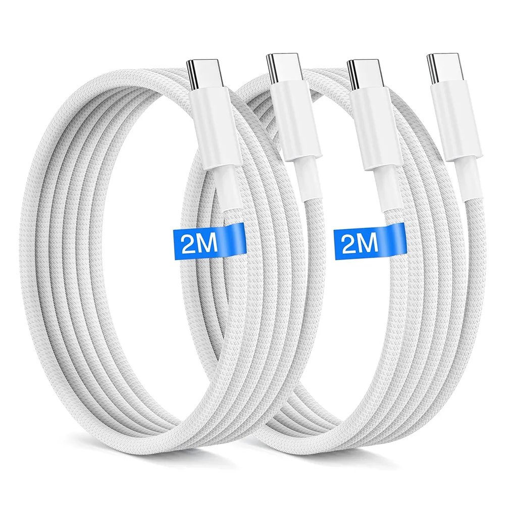 E.F.Connection 60W USB-C to USB-C Cable (2 Meter) - Quick Charge for iPhone 17 Pro Max, 17, 16, 15 and Others