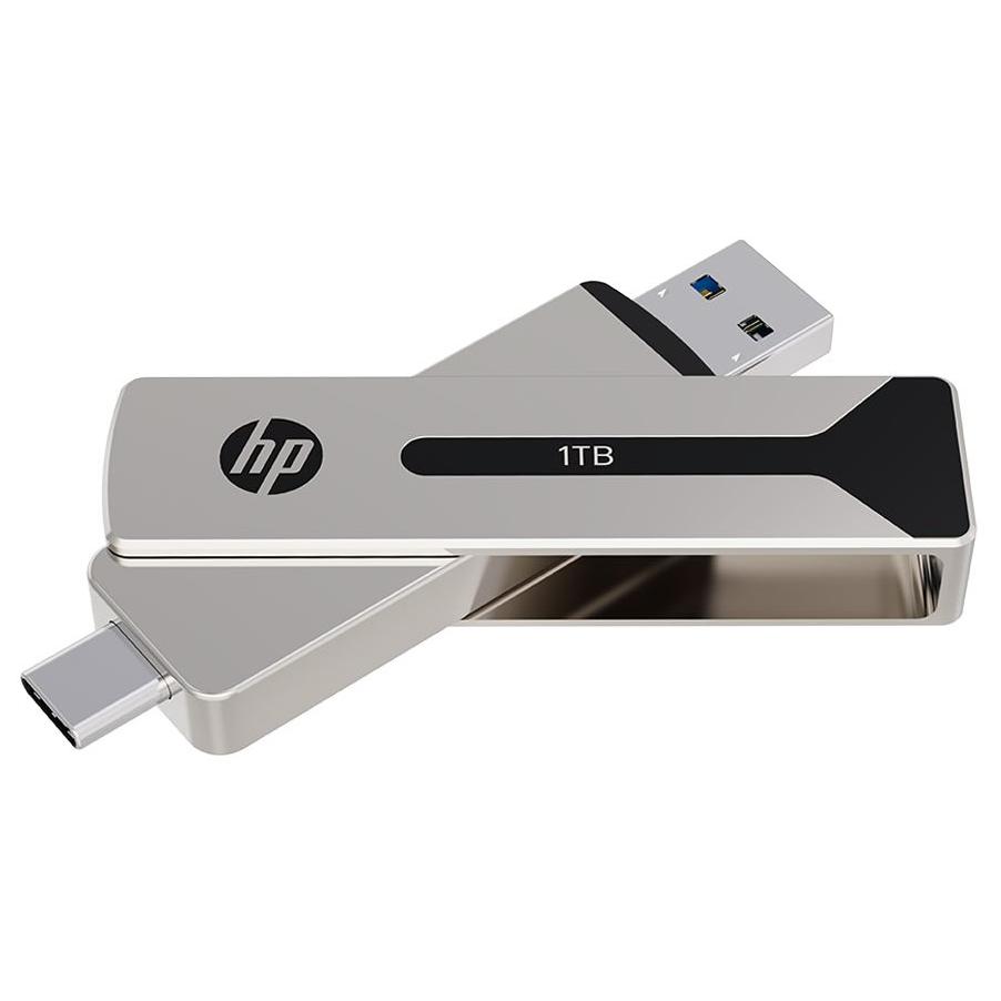 PNY 911 Pro Clé USB, 256 Go, USB Type-A / Type-C 3.2 Gen 2 (3.1 Gen 2), Argent