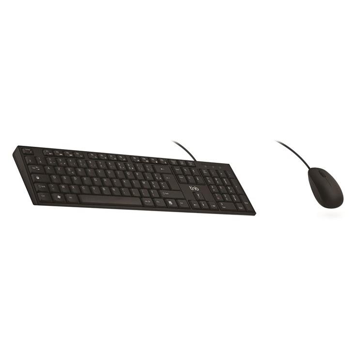 Kit de teclado y ratón T'nB Classy - USB, AZERTY, Francés, Negro