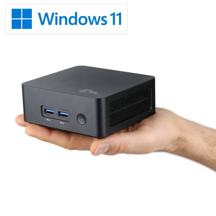 CSL Narrow Box Mini PC - 16GB RAM - 500GB SSD - Windows 11 Family