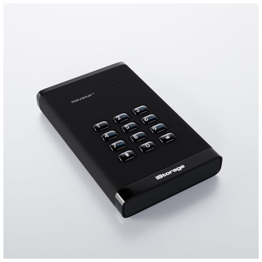 iStorage diskAshur³ - 2TB Encrypted Hard Drive - Portable External USB 3.2