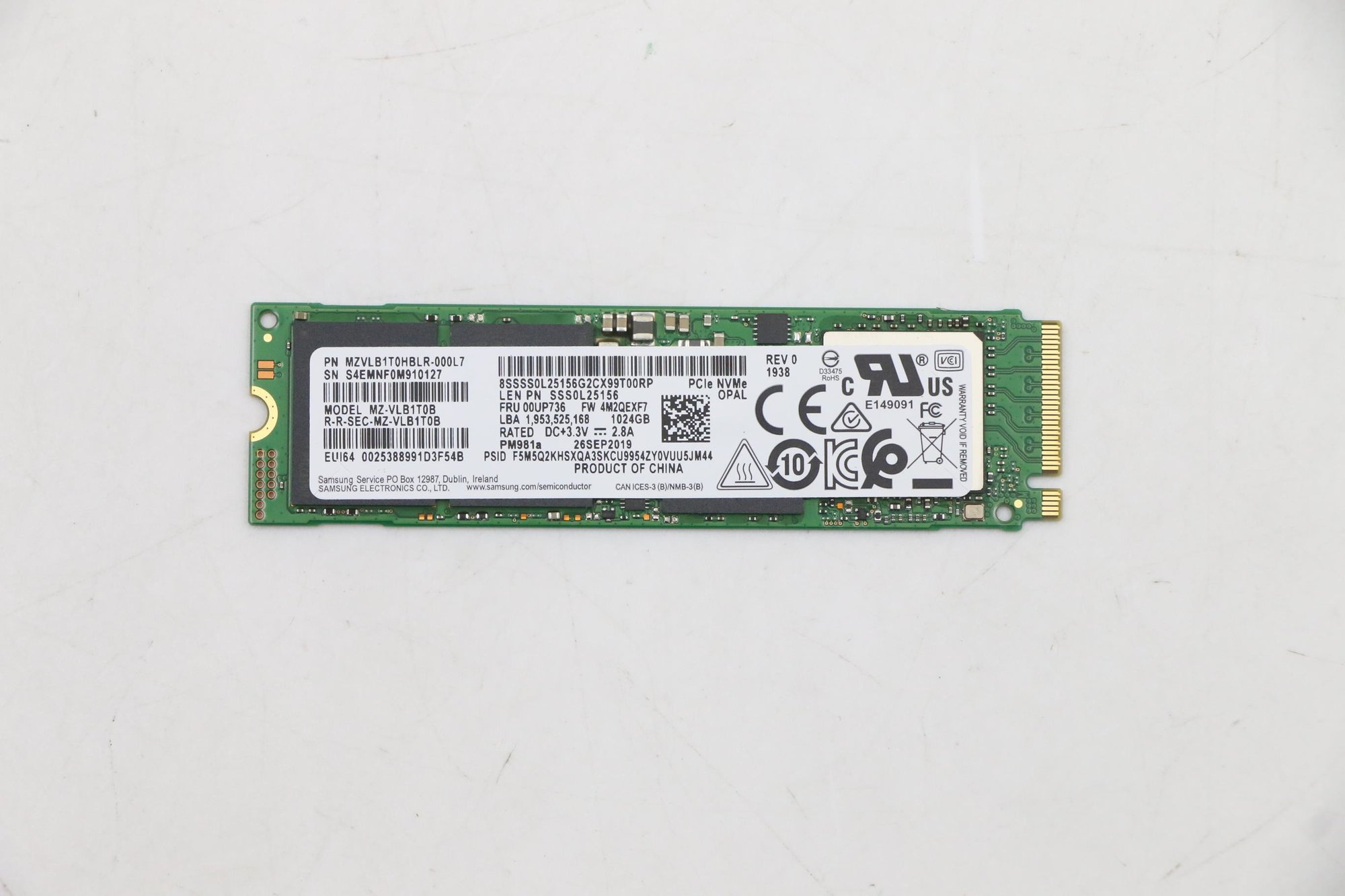 Lenovo 00UP736 M.2 PCI Express NVMe SSD 1TB