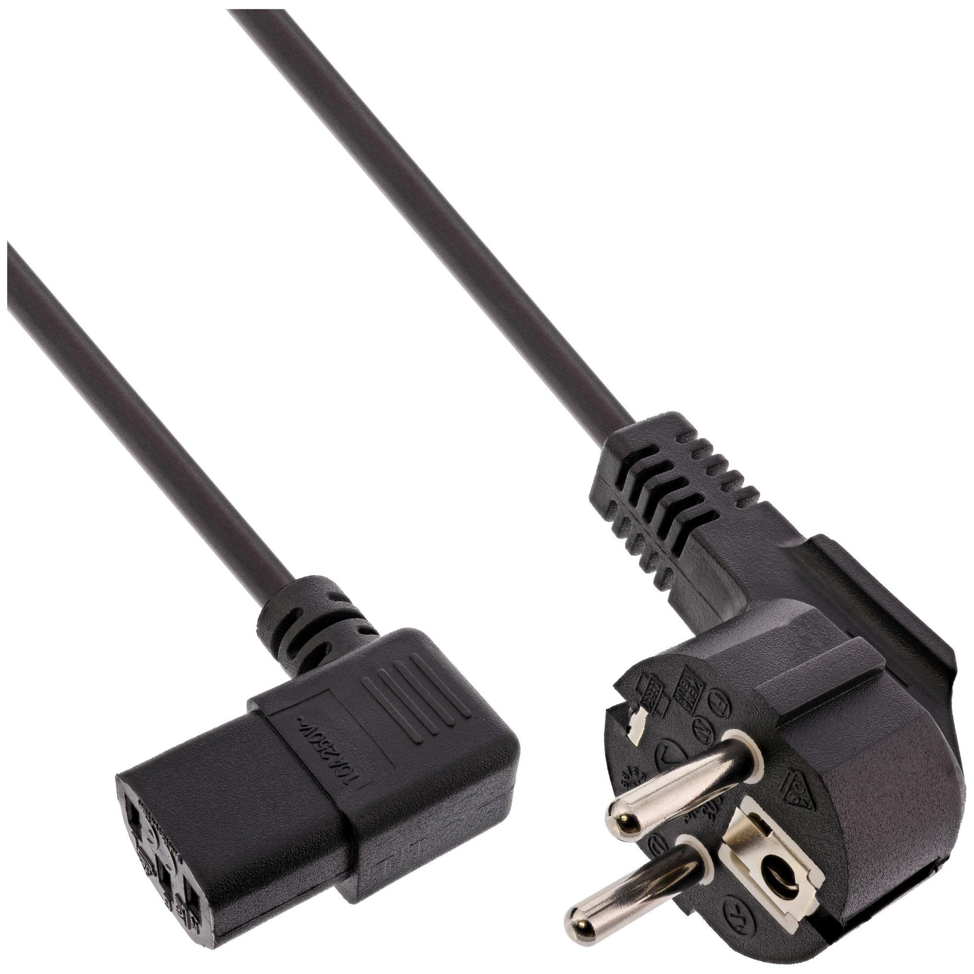 Câble électrique InLine 0,3 m Noir Prise d'alimentation type F à Coupleur C13