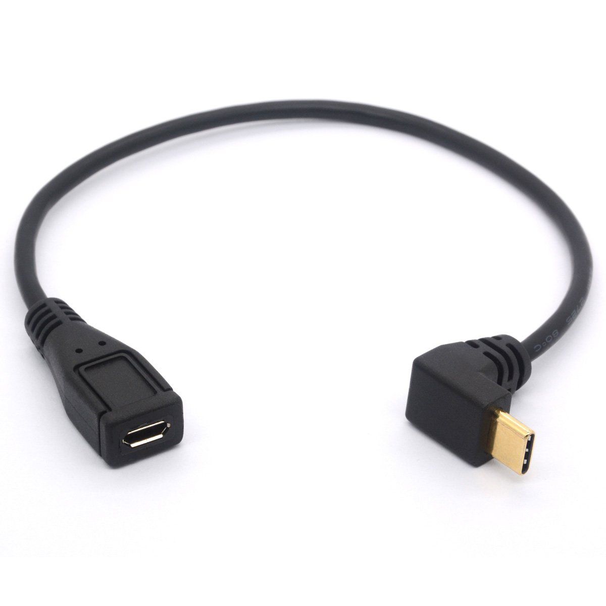 LORANKA 90-Degree Micro USB to Type C Adapter