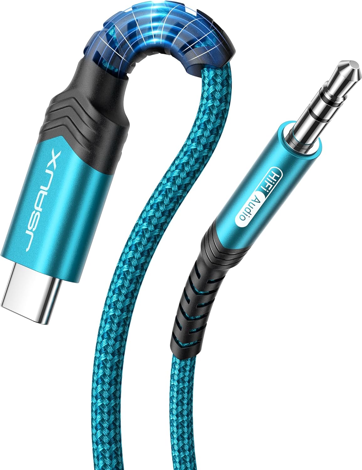 LORANKA USB-C to 3.5mm Jack Cable, 1m - Stereo Adapter for Car