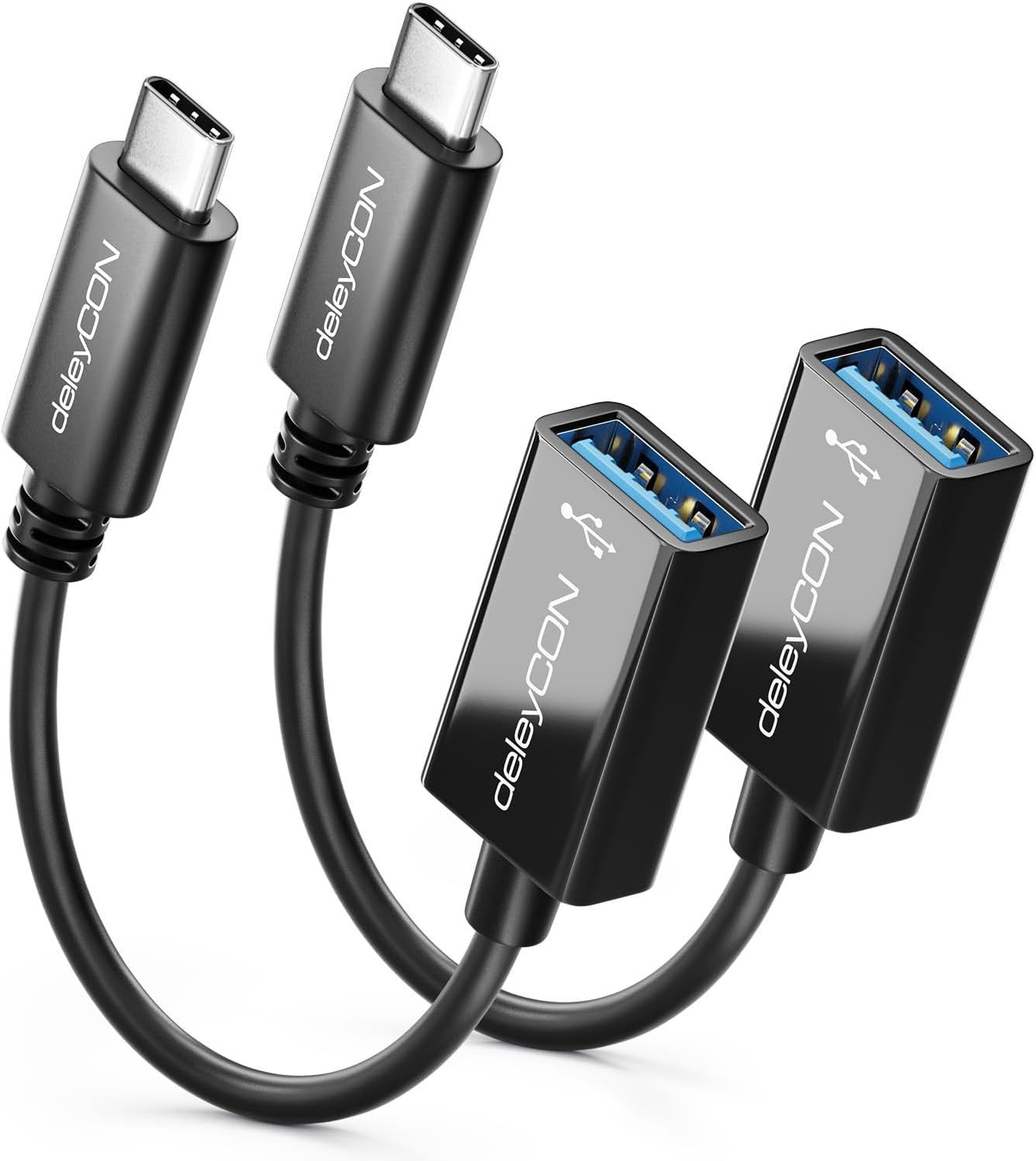 LORANKA USB-C to USB-A 3.0 OTG Adapter - Compatible with Laptop PC Smartphone iPhone MacBook iPad iMac