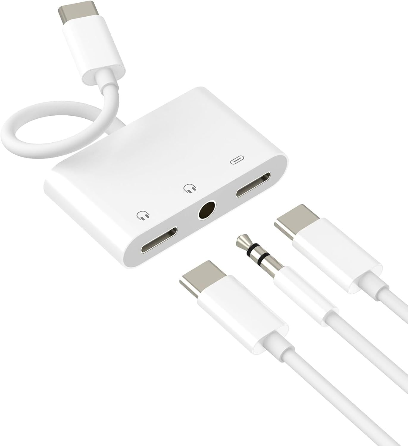 LORANKA USB-C to 3.5mm Jack Adapter for Headphones