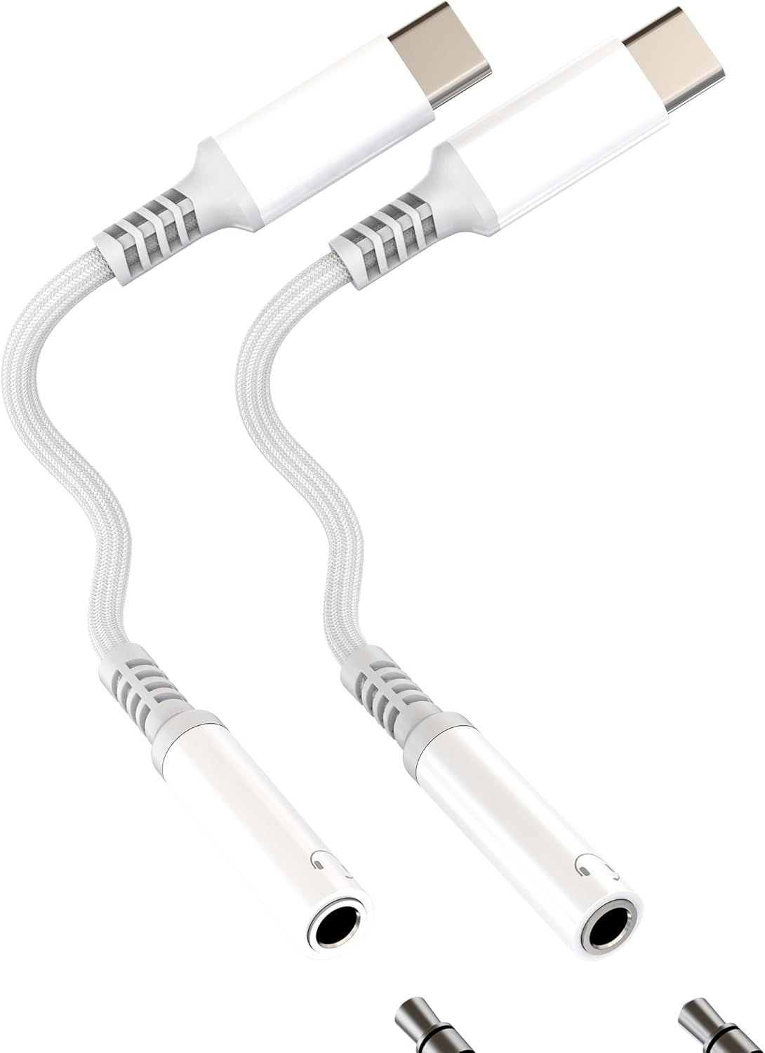 LORANKA USB-C to 3.5mm Headphone Adapter - 2 Pack