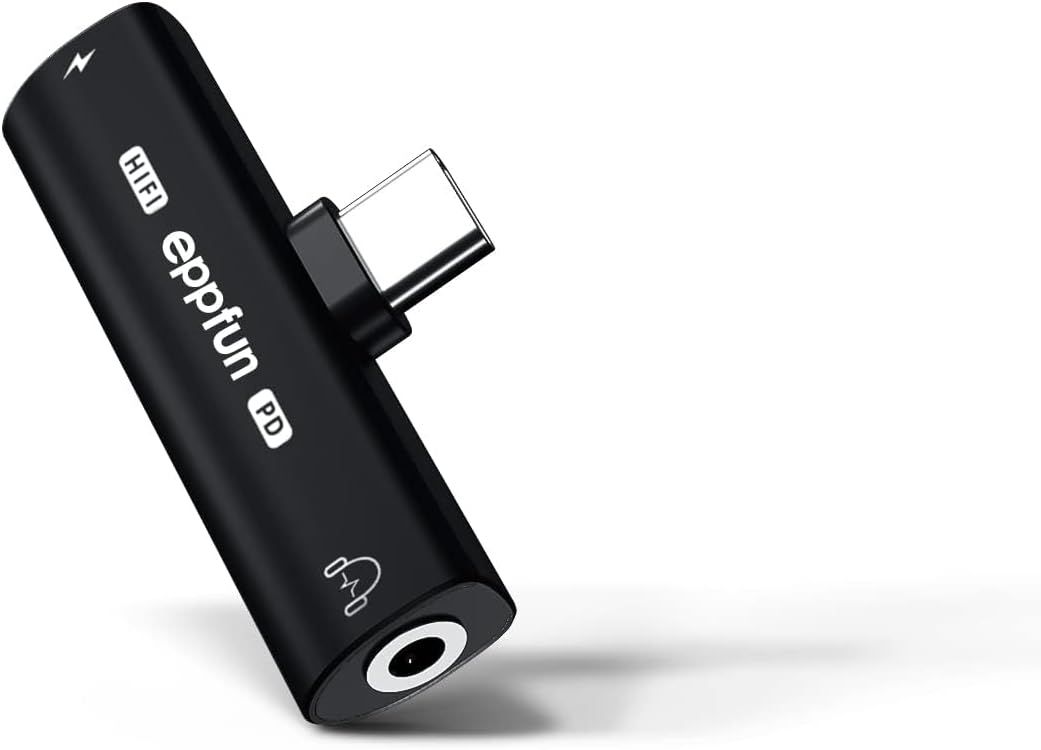 LORANKA-AV400 Pro USB-C to Headphone Jack Adapter, 24bit/96kHz DAC, 60W Fast Charging, Compatible with iPhone16/15/iPad/Galaxy Series