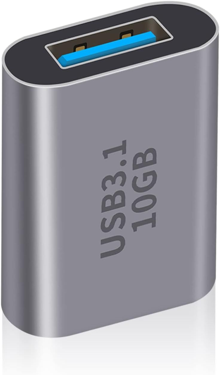 LORANKA USB-C to USB Adapter Female to Female 3.1 Gen2, 10Gbps Data Transfer and Charging for iPhone, Laptop, PC (1 Pack)