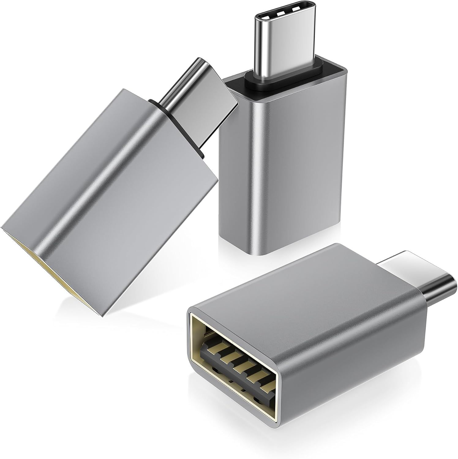 LORANKA USB-C to USB 3 Pack Adapter, Thunderbolt 5 4 OTG Converter for MacBook, iPhone 17/16/15 Pro Max, iPad Air, Microsoft Surface, Samsung Galaxy S25