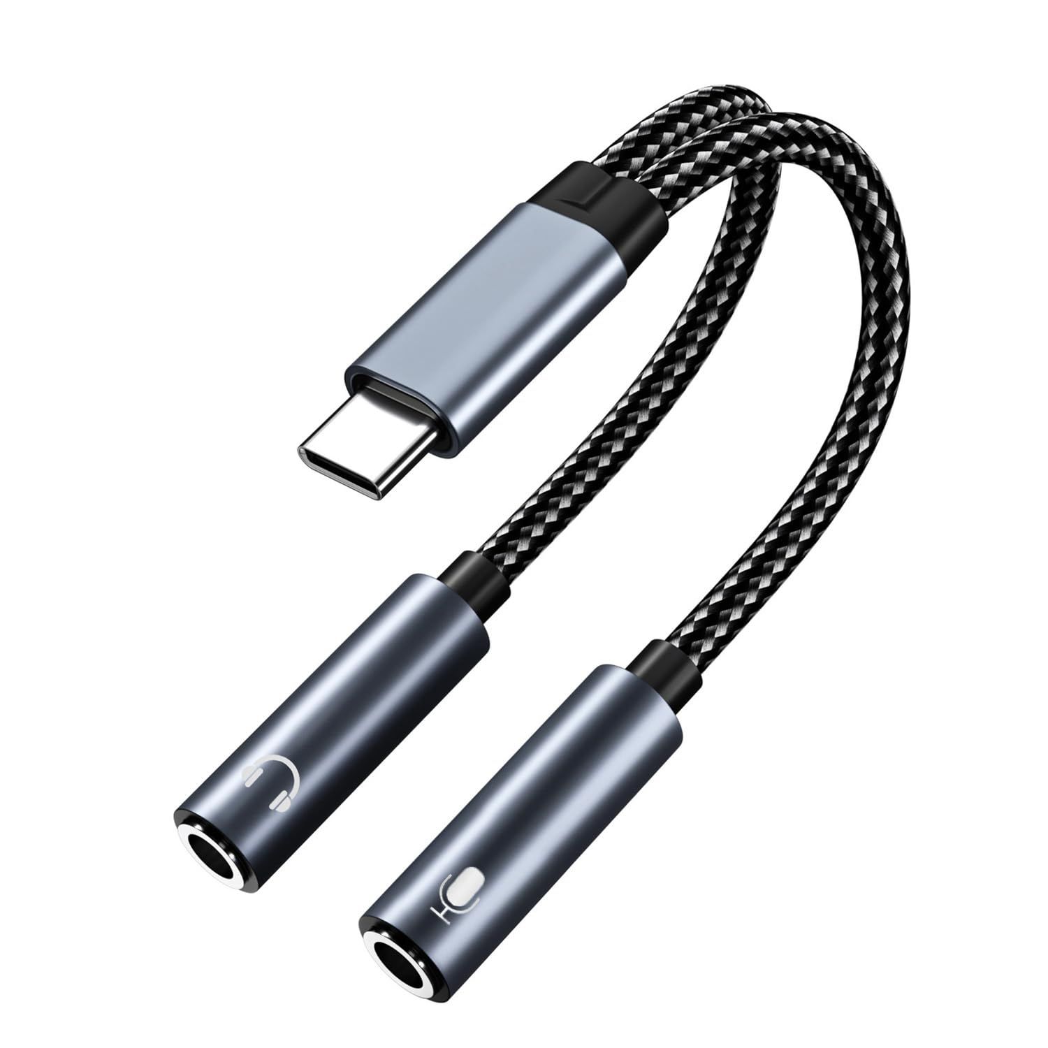 LORANKA USB-C to 3.5mm Headphone & Microphone Adapter