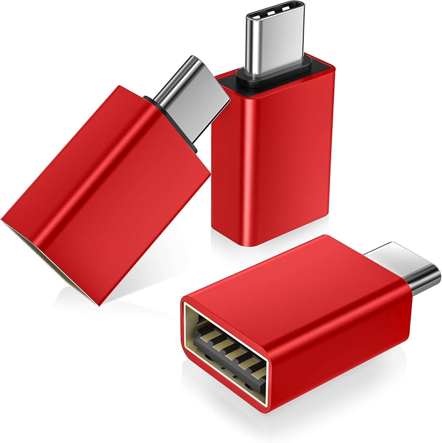 LORANKA USB-C to USB Adapter 3-Pack for MacBook, iPhone 17/16/15 Pro Max, iPad Air, Microsoft Surface, Samsung Galaxy S25