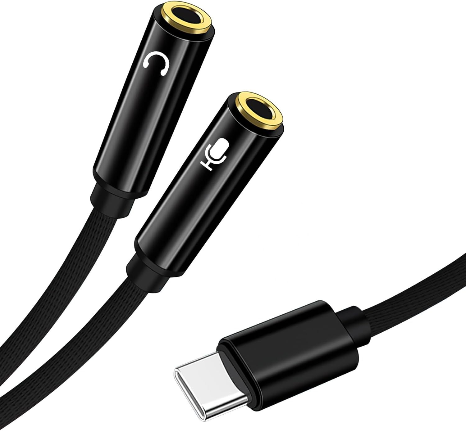 LORANKA USB-C to Double 3.5mm Jack Adapter