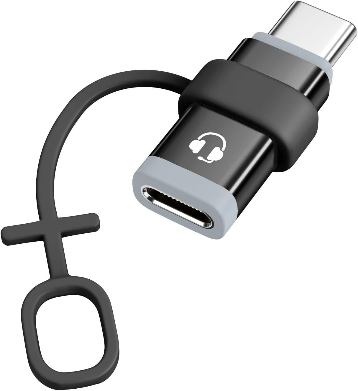 LORANKA Lightning to USB C Audio Adapter,  Black