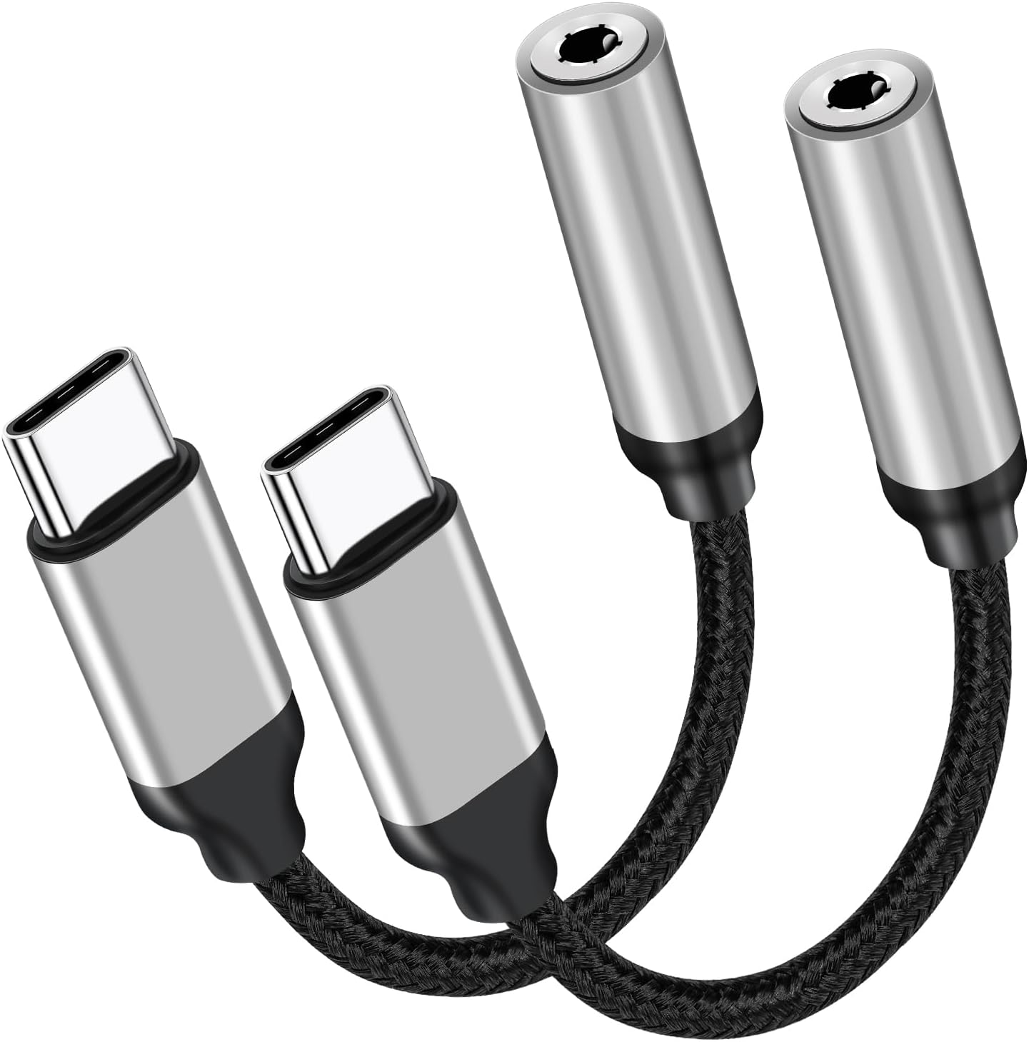 LORANKA USB-C to 3.5mm Headphone Adapter Set - Apple MFi Certified for iPhone 15/Pro/Max, Samsung Galaxy S23/S22/Ultra, MacBook, and More