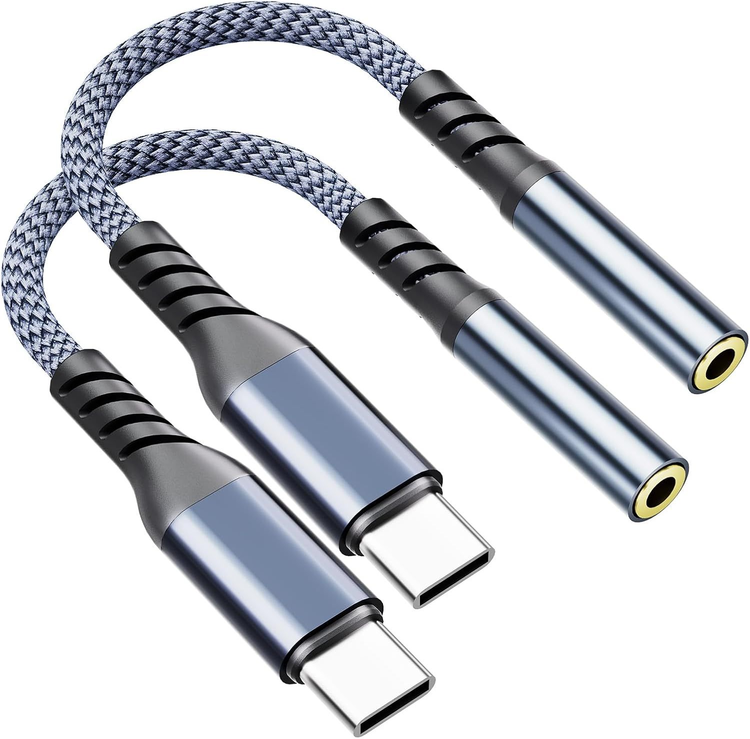 LORANKA USB C to 3.5mm Jack Adapter - 2 Pack