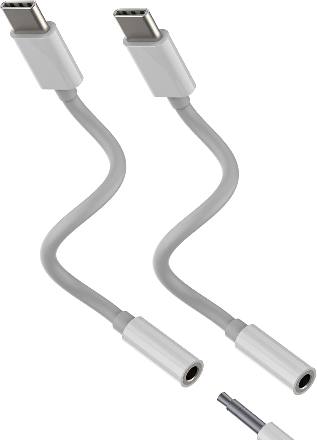 LORANKA USB-C to 3.5mm Jack Headphone Adapter (2 Pack)