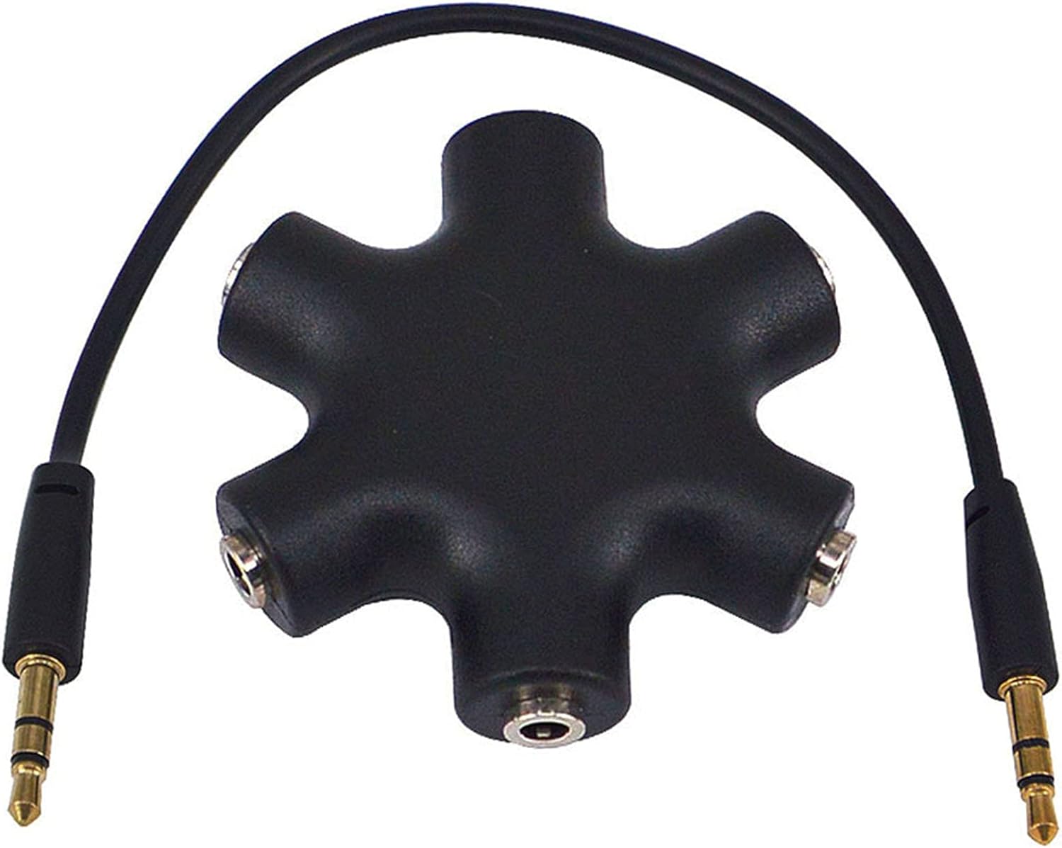 LORANKA 3.5mm Stereo Jack Splitter for Headphones - 6 Female Ports
