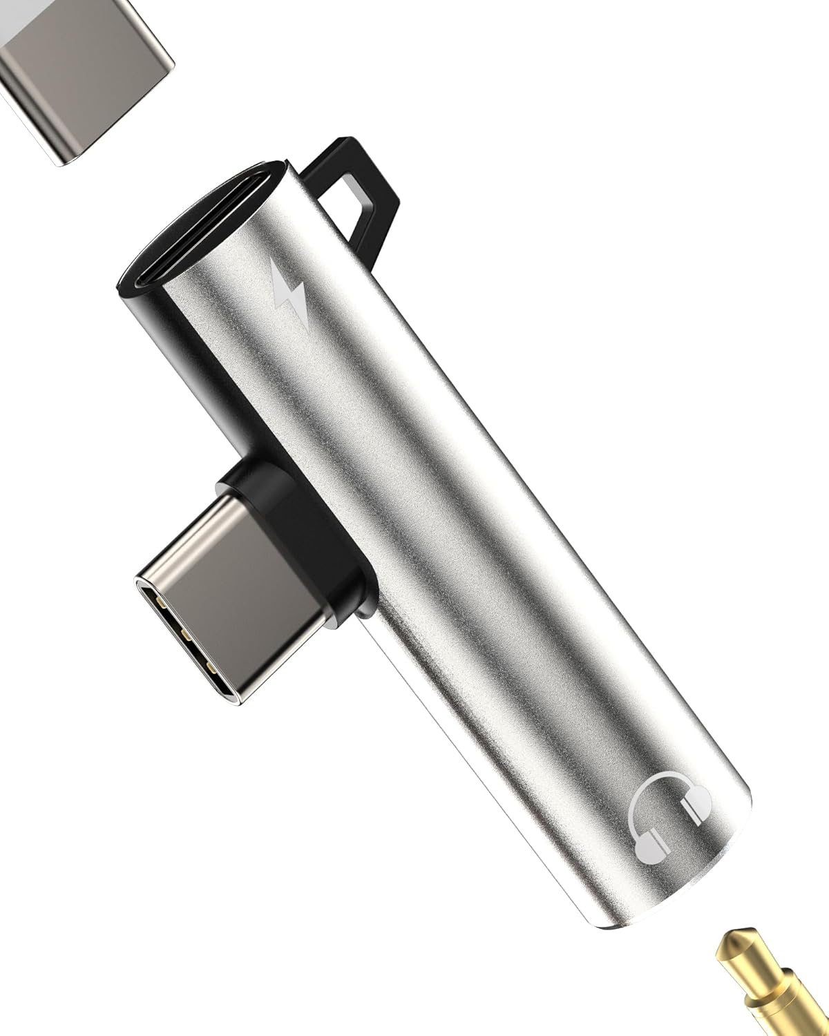 LORANKA USB-C to 3.5mm Audio Adapter - 2 in 1 with High Quality DAC and Fast Charging