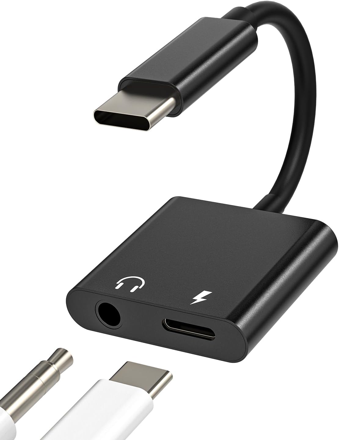 LORANKA USB-C to 3.5mm Audio Splitter Adapter for Samsung & Apple Devices