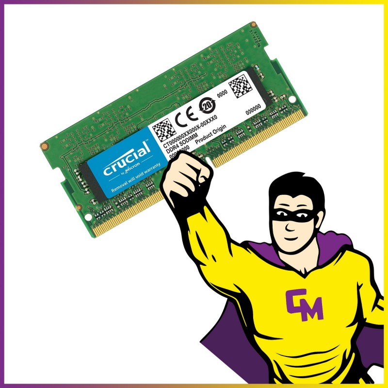 Crucial 4GB DDR4 SODIMM RAM (CT4G4SFS824A, 2400MHz)