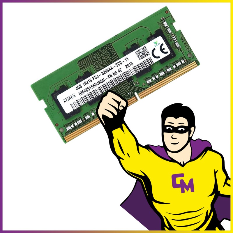Memoria RAM SODIMM de 4 GB de Hynix (HMA851S6DJR6N, 3200 MHz)