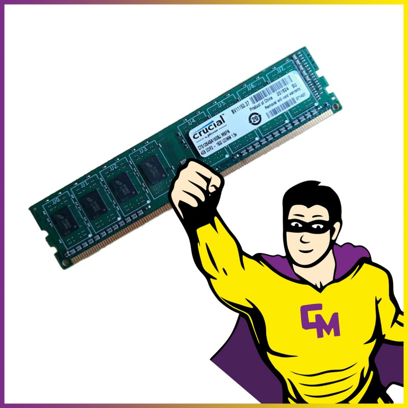 Memoria RAM Crucial 8GB DDR3 (CT51264BA160BJ.M8FN) - Módulo DIMM de 1600 MHz
