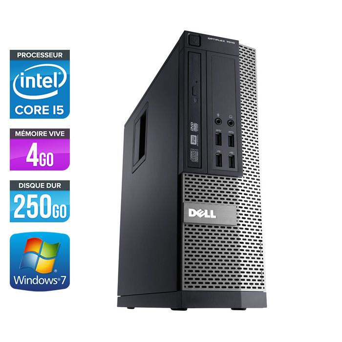 Dell Optiplex 790 SFF - Intel Core i5-2400 / 3.10 GHz - 4GB RAM - 250GB HDD - DVD - Gigabit Ethernet - Windows 7 Pro