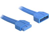 Delock USB 3.0 19-Pin Connector - USB Extension Cable - Blue