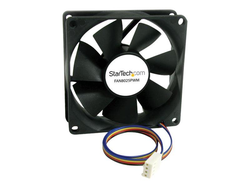 StarTech 80mm Computer Fan with PWM - Impulse Duration Modulation Connector - 1x Molex Female Fan - Chassis Fan - 80mm - Black